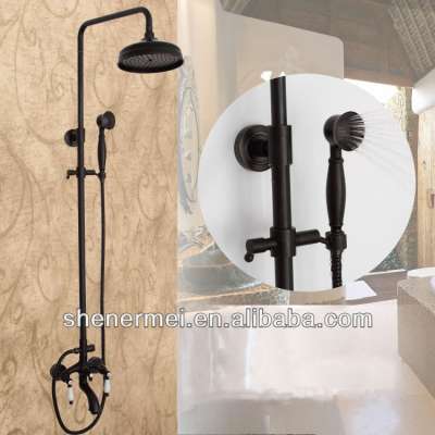 2014 black antique wall mounted shower set