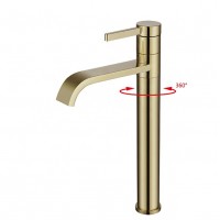 Mixergold Venus Brushed Gold Water Washbasin Brass Body Basin Mixer Tap Faucet