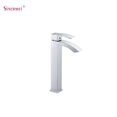 Brushed Basin Water Faucet with Single Hole Square Wash Basin Mixer