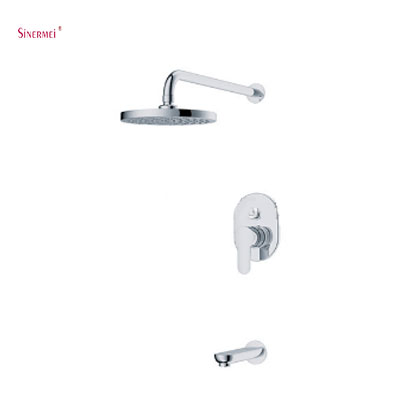 Exposed Rain Shower Set Bathtub Faucet