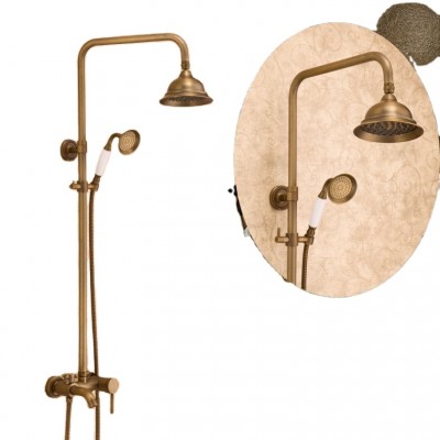 Antique Thermostatic Rain Shower shower Set bathroom set telephone shower